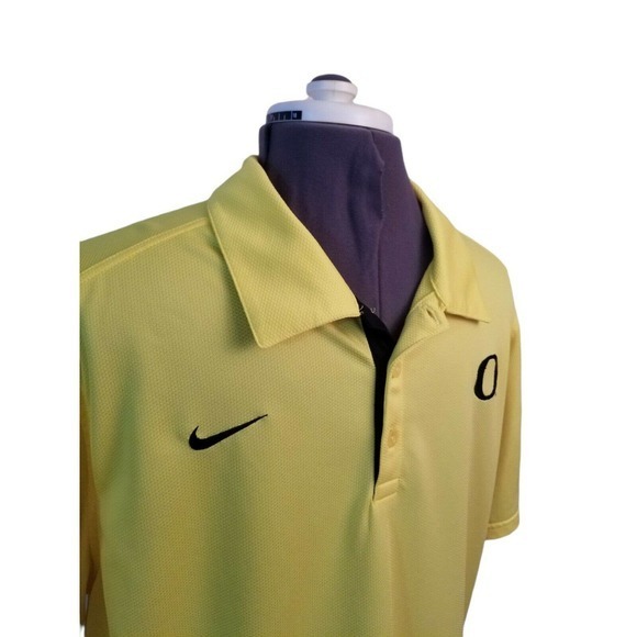 Nike Men's Dri Fit Solid Golf Polo Yellow Size XL ⛳️‎ - Picture 5 of 6